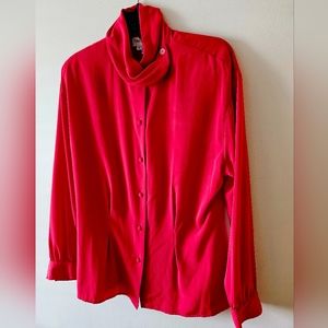 Red Blouse by Breckenridge, Size 12, Better Quality
